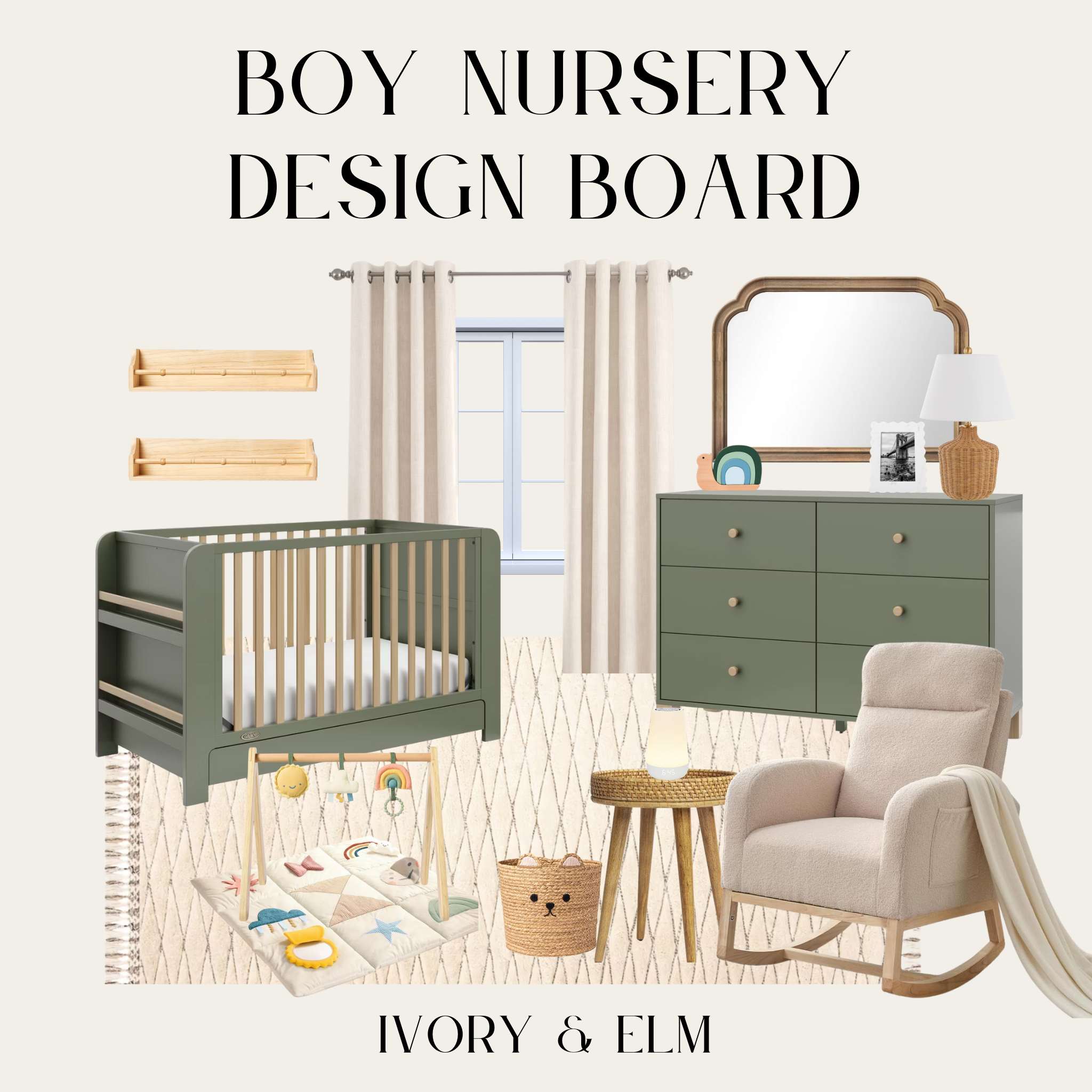 Green Nursery Design Board