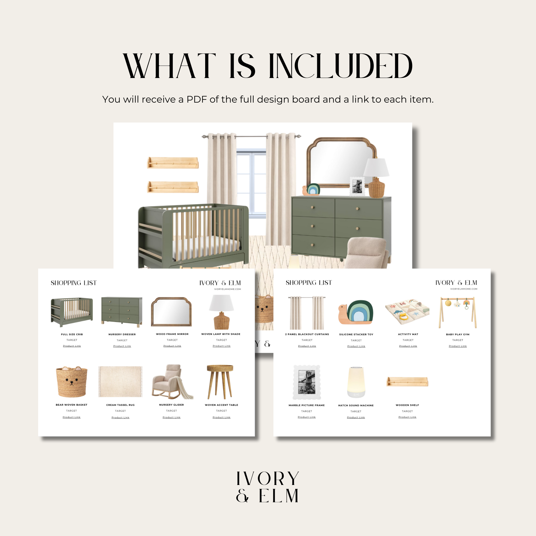 Green Nursery Design Board